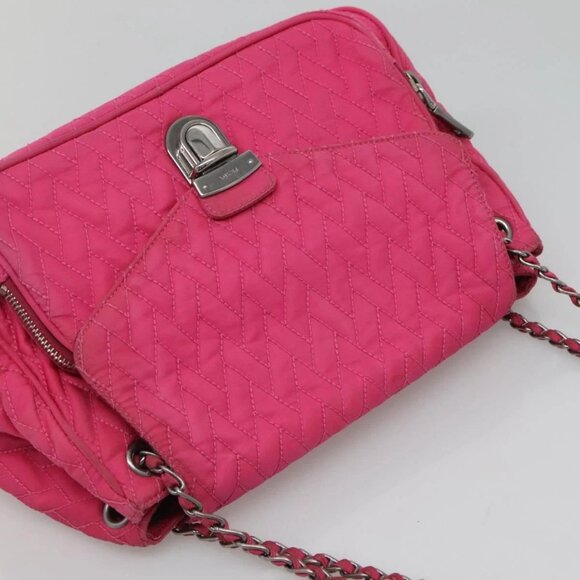 PRADA Chain Shoulder Bag Nylon Pink Auth - Picture 7 of 16